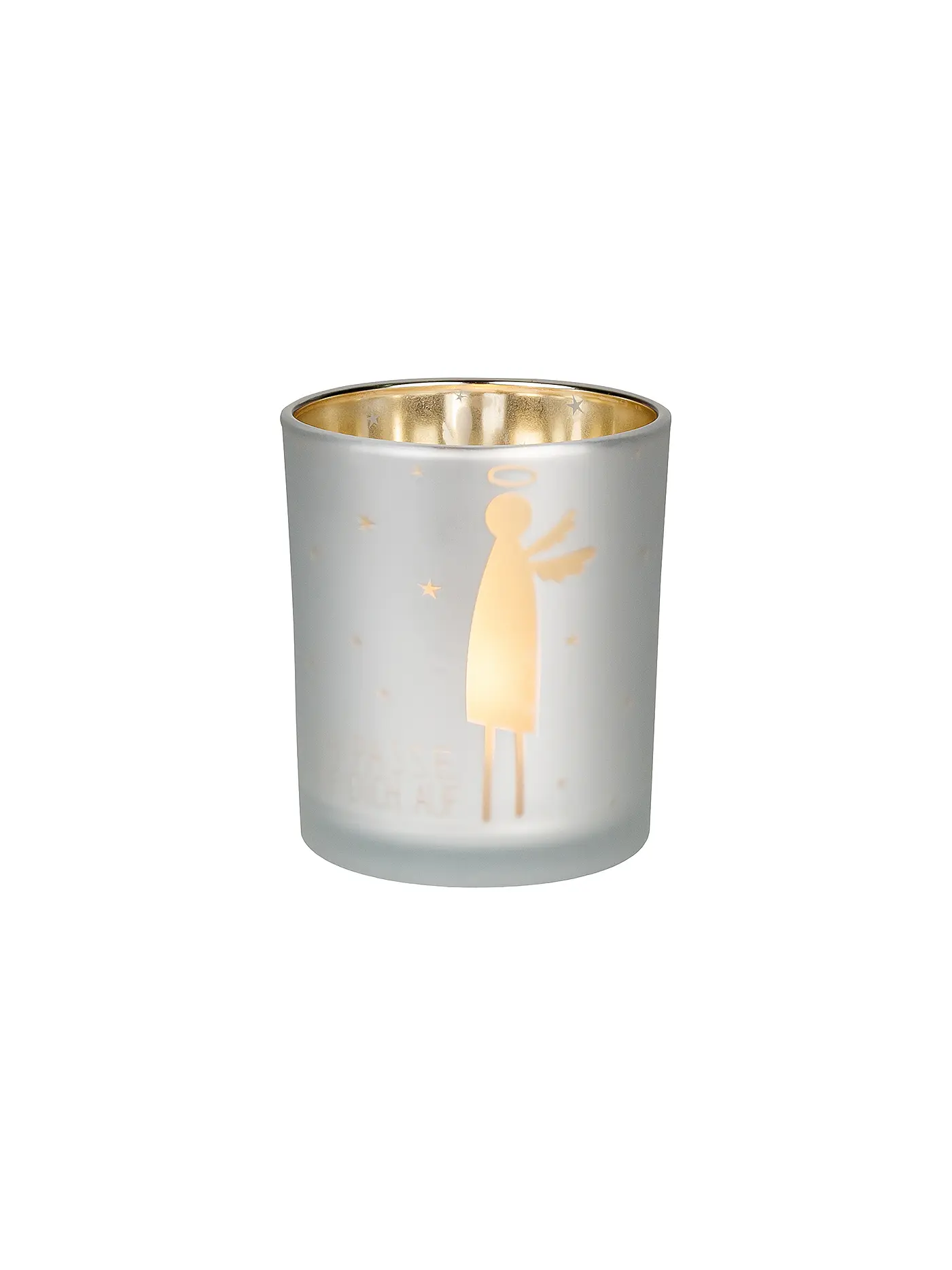 RAEDER | Weihnachts Glanzlicht Lichterstadt 8,5x10cm Schwarz / Gold | silber